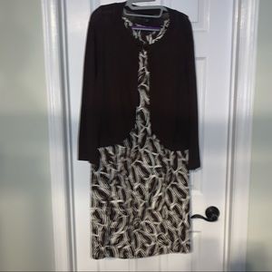 Brown & cream dress